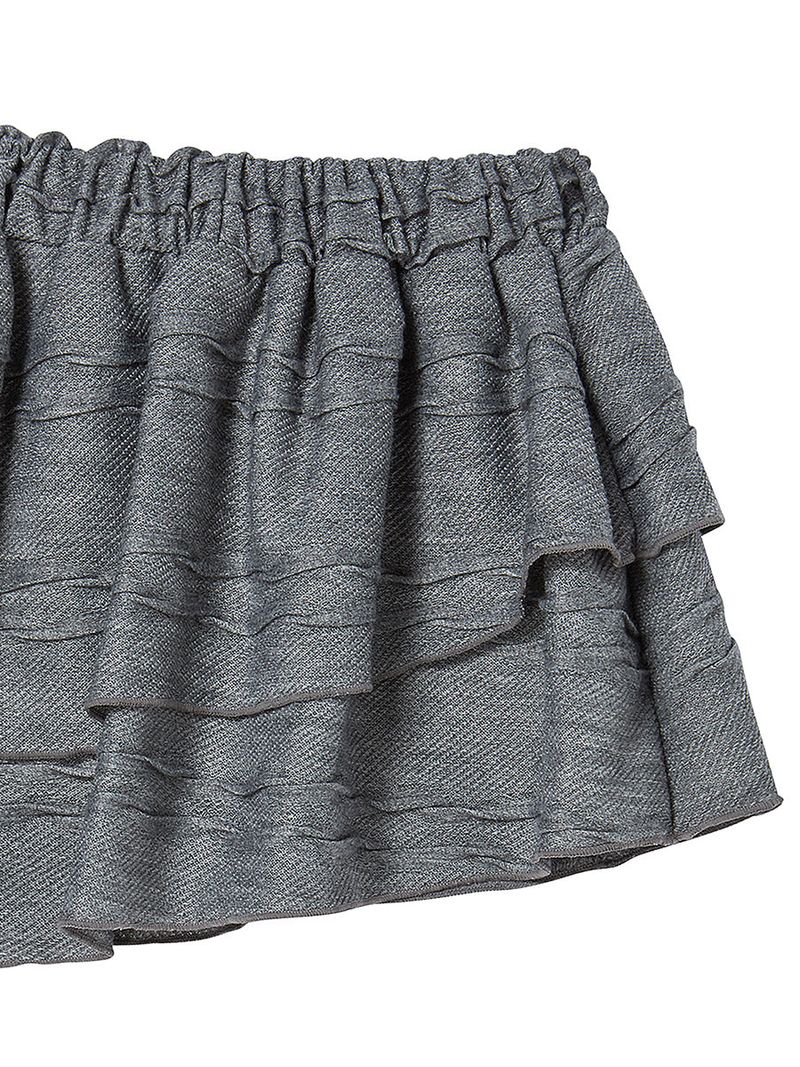 TWIST FRILL SKIRT GREY
