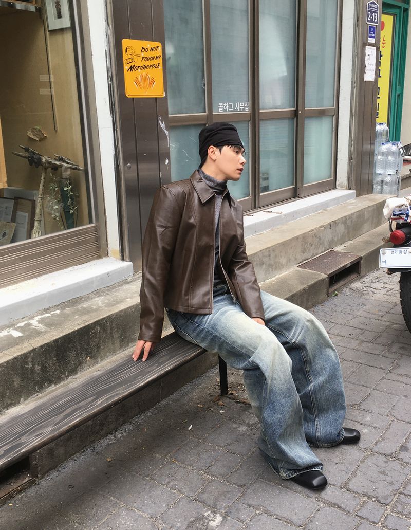 No.1871 crop A leather JK