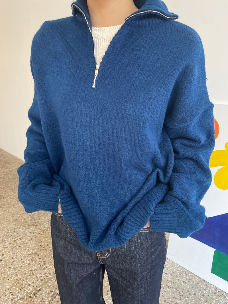 Arendal half zip-up knit