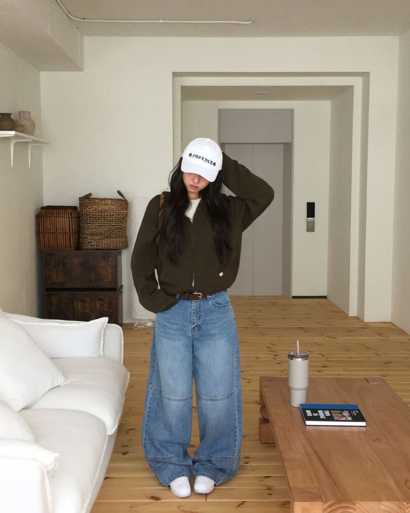 [ORIGINAL] Woolen Balloon Denim Wide Pants