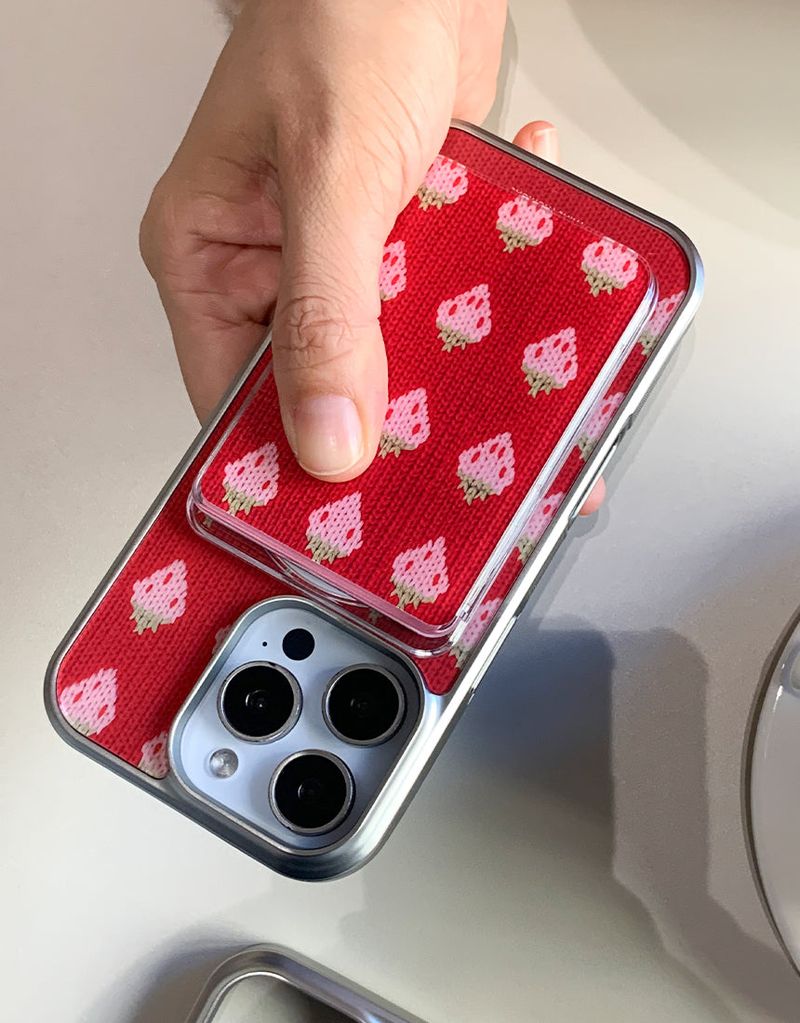 [MADE] ストロベリー MagSafe対応 iPhoneカードウォレット
