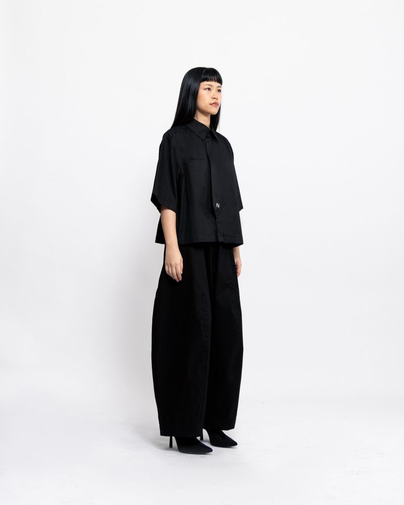 POSH BOXY SHIRT - BLACK 