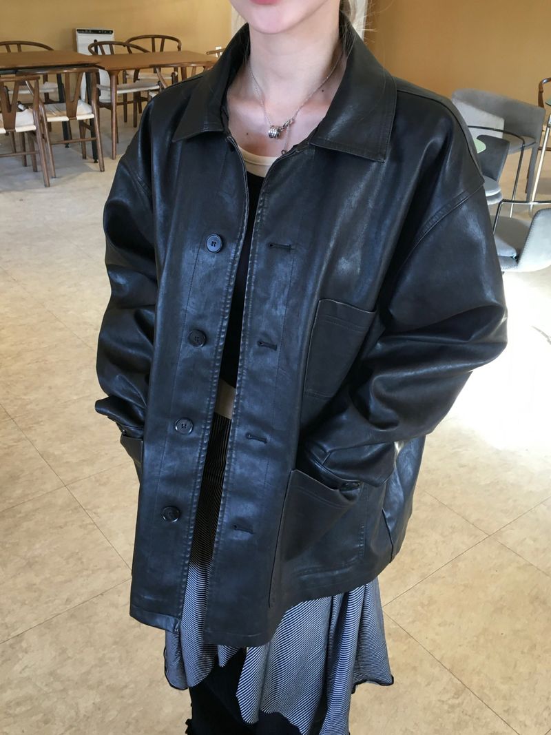 Dusty Leather Overwork Jacket (2c)