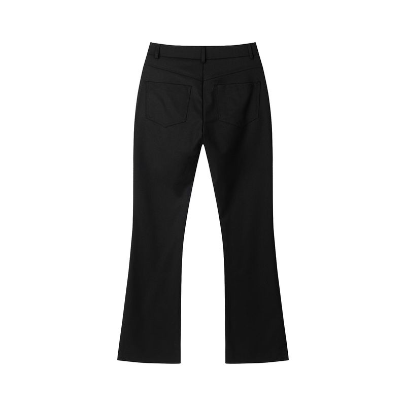 BOOTS-CUT SLACKS (BLACK)