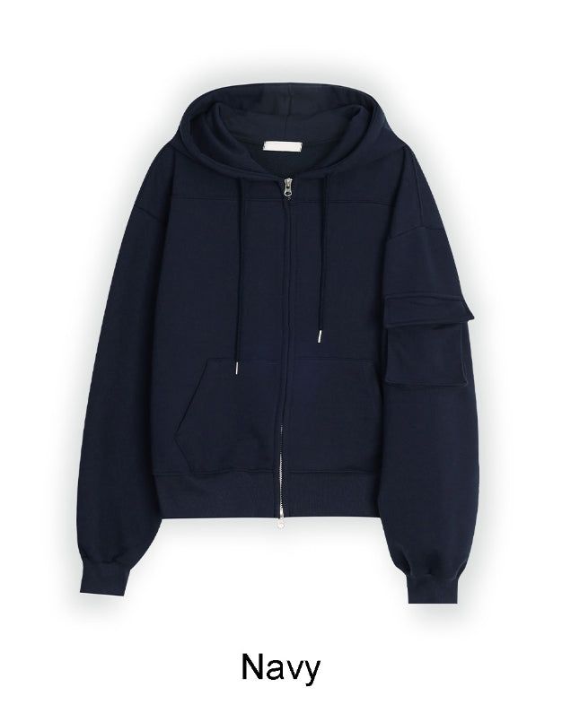 Perus Pocket Crop Hood Zip-Up