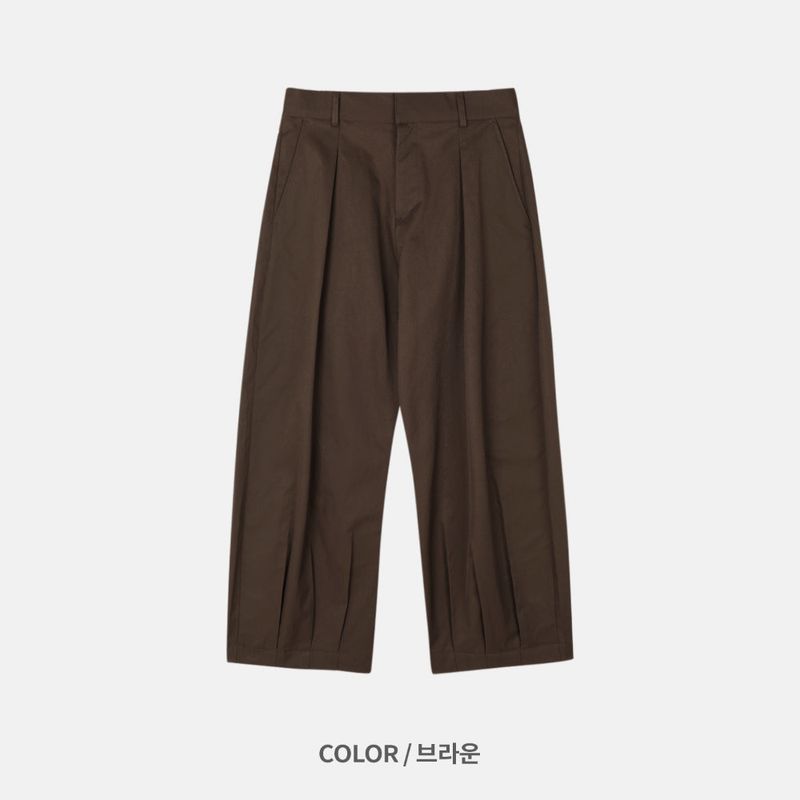 LMN デルトアンダーピンタックワイドパンツ (5 colors)