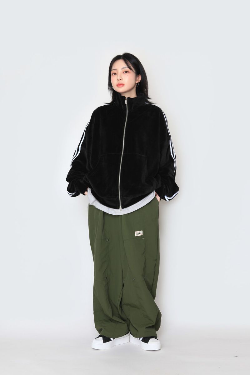 velvet track zip-up jacket