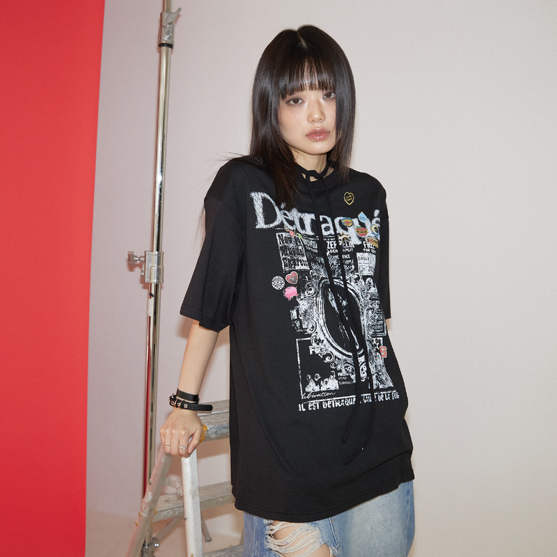 SPAGHETTI ROCK T SHIRT BLK