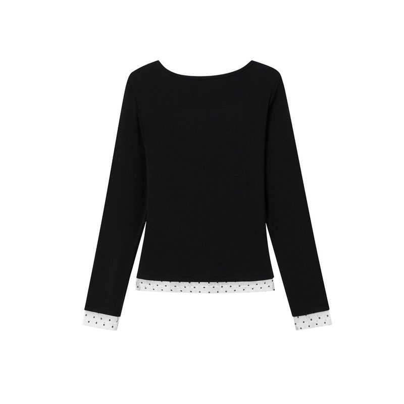 Bianca Dot Scarf Layered Top