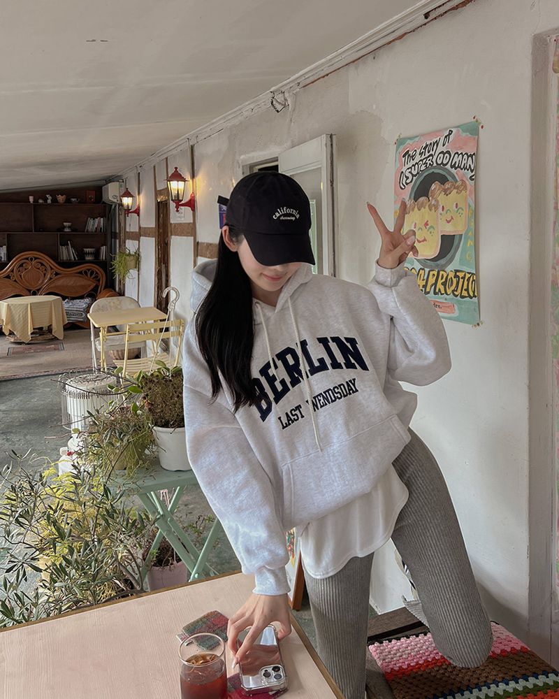 Overfit fleece hoodie