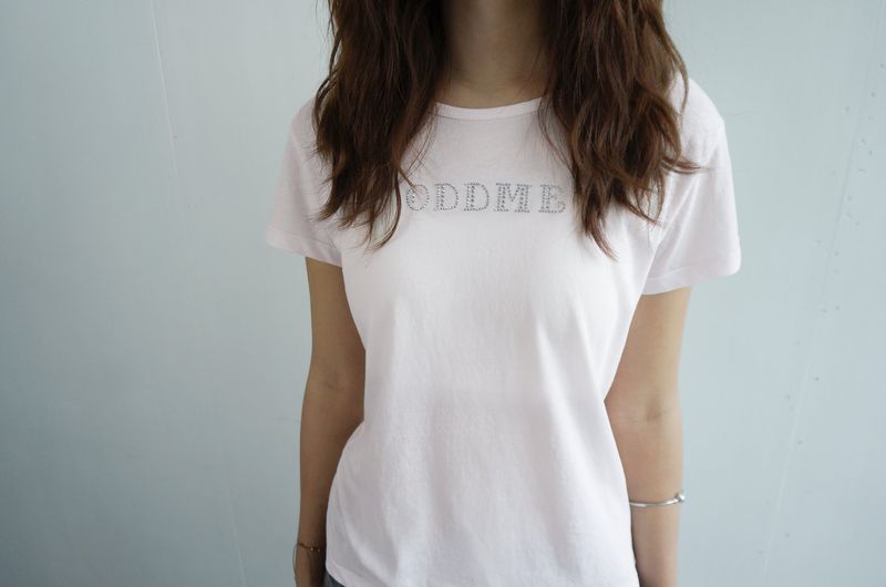ODDME(オッドミー)の「Hotfix detail Tee -Pale pink(Tops)」