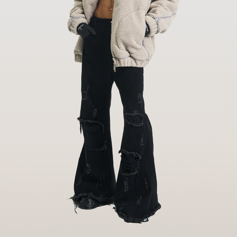 RELABEL 23AW Double Wash Ripped Jeans