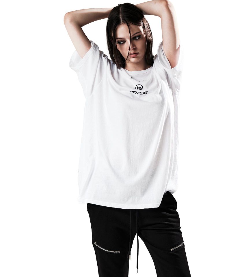 NO.122 BAR CODE T-SHIRT WHITE