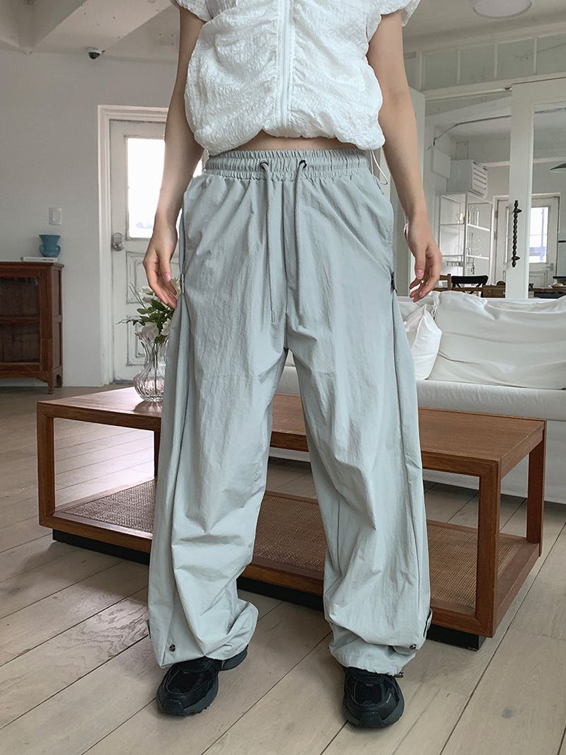 NYLON BIJO SNAP BUTTON PANTS (4C)