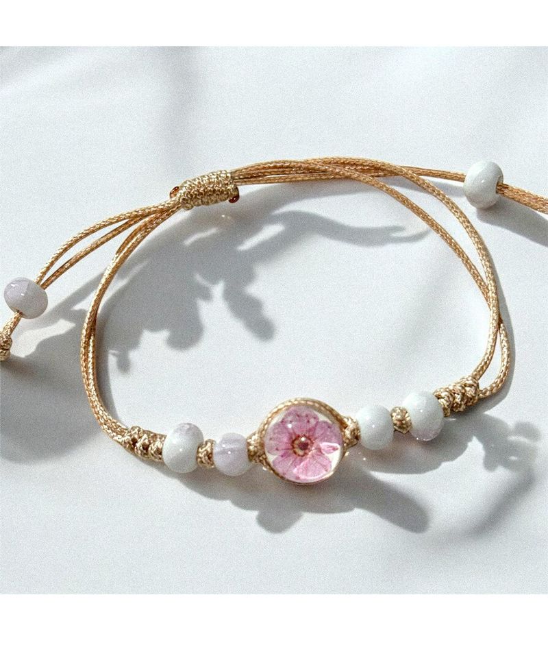 pink flower bracelet
