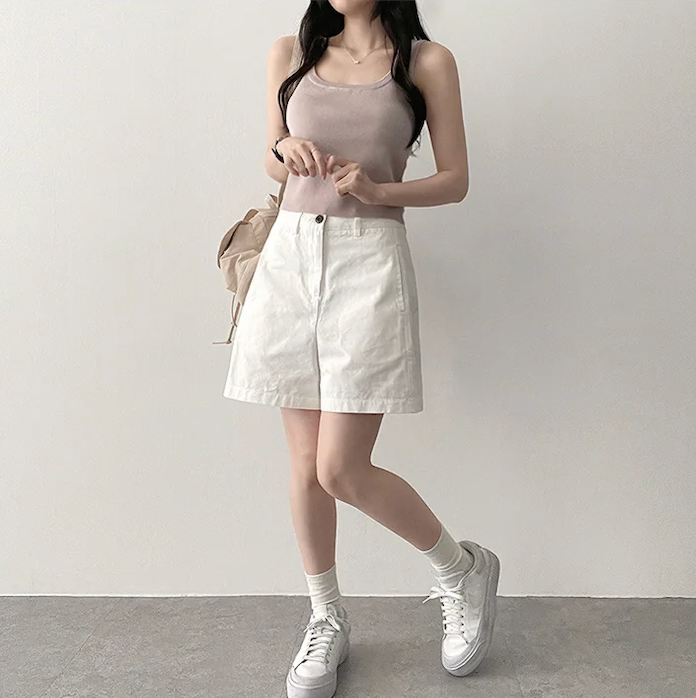 Derming knit sleeveless shirt