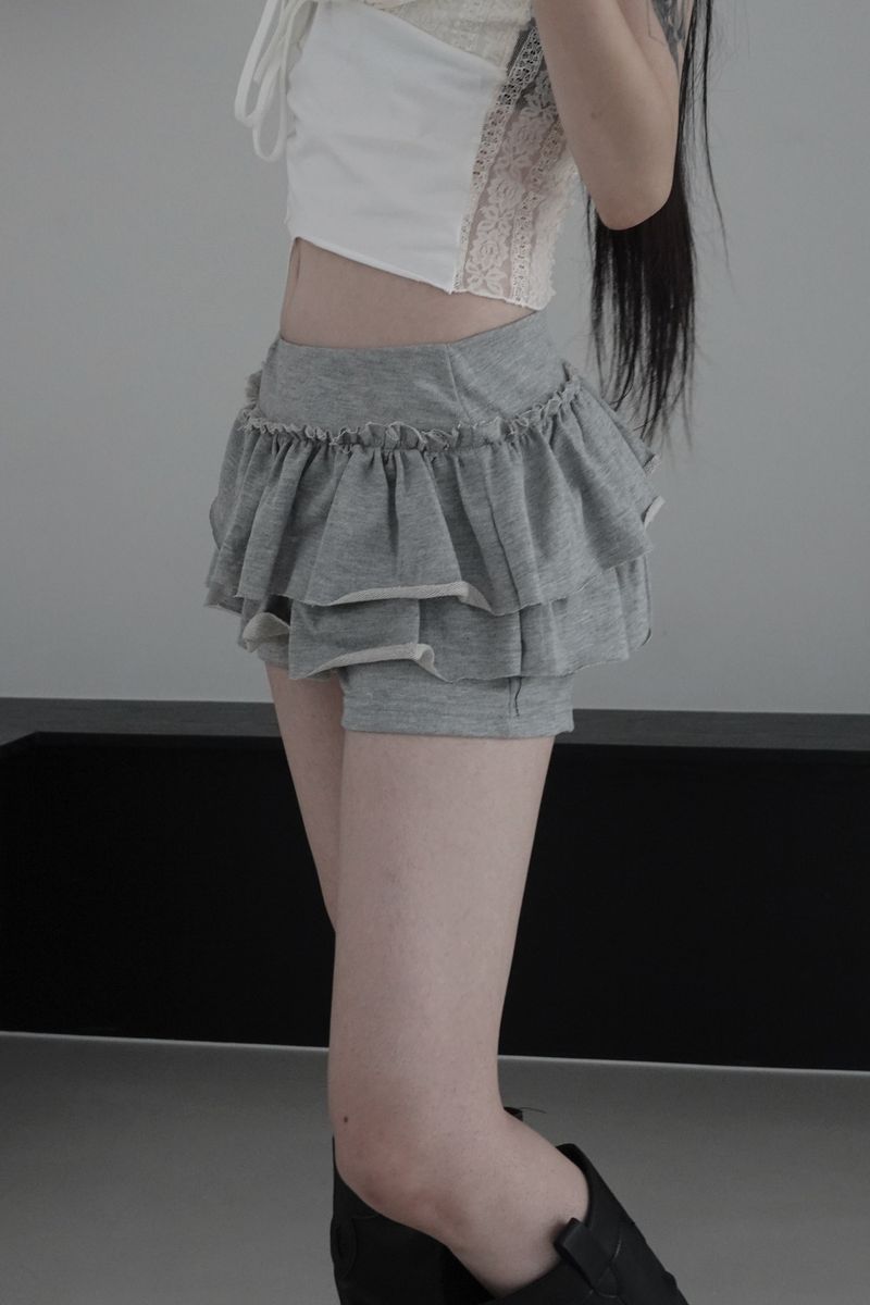 cancan skirt pants (2color)