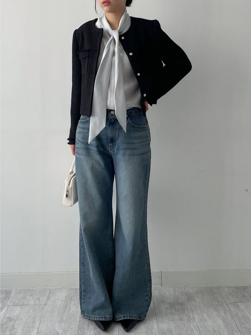 238 Back Pocket Semi-Bootcut Denim Pants