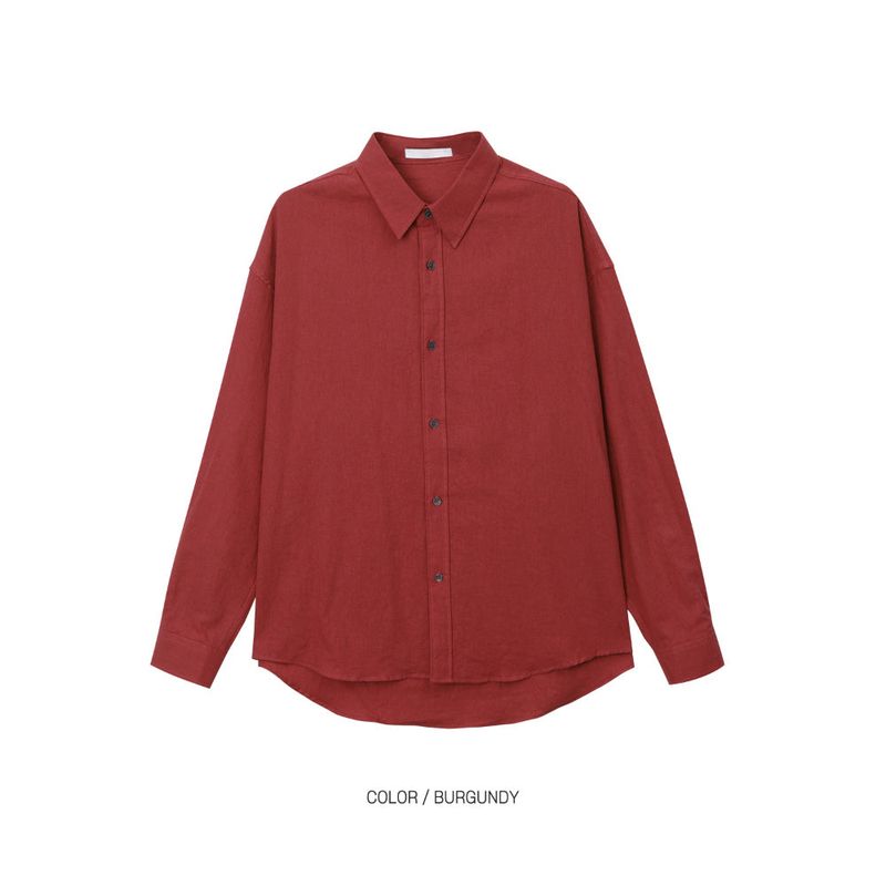 LMN マーエッセンシャルリネンセミオーバーシャツ (12 colors)