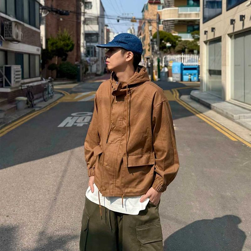 Oversized Vintage Hooded Field Jacket