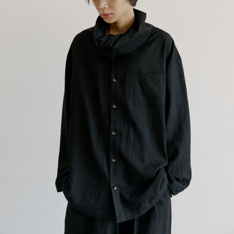 unisex muffler shirts black