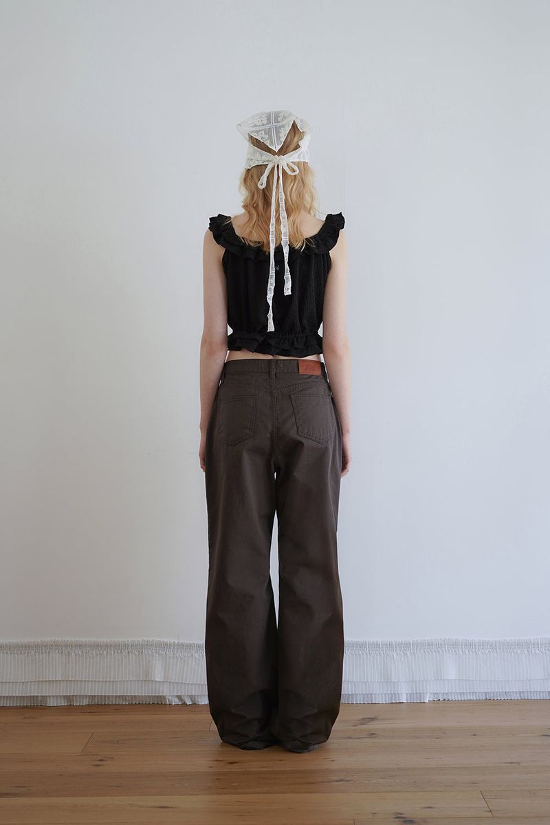Pure frill blouse_black
