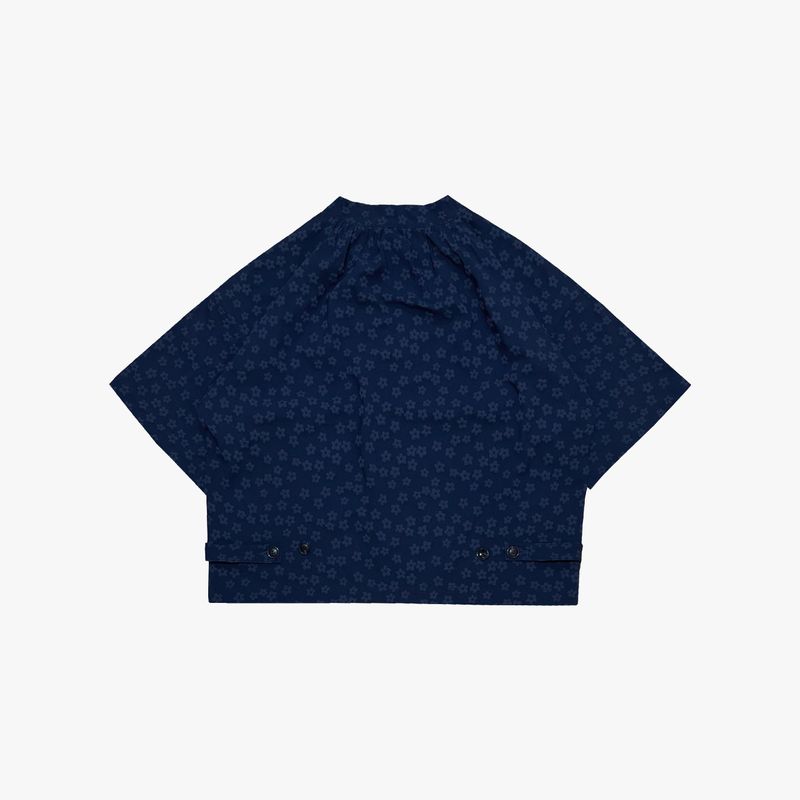 flower robe cardigan_blue