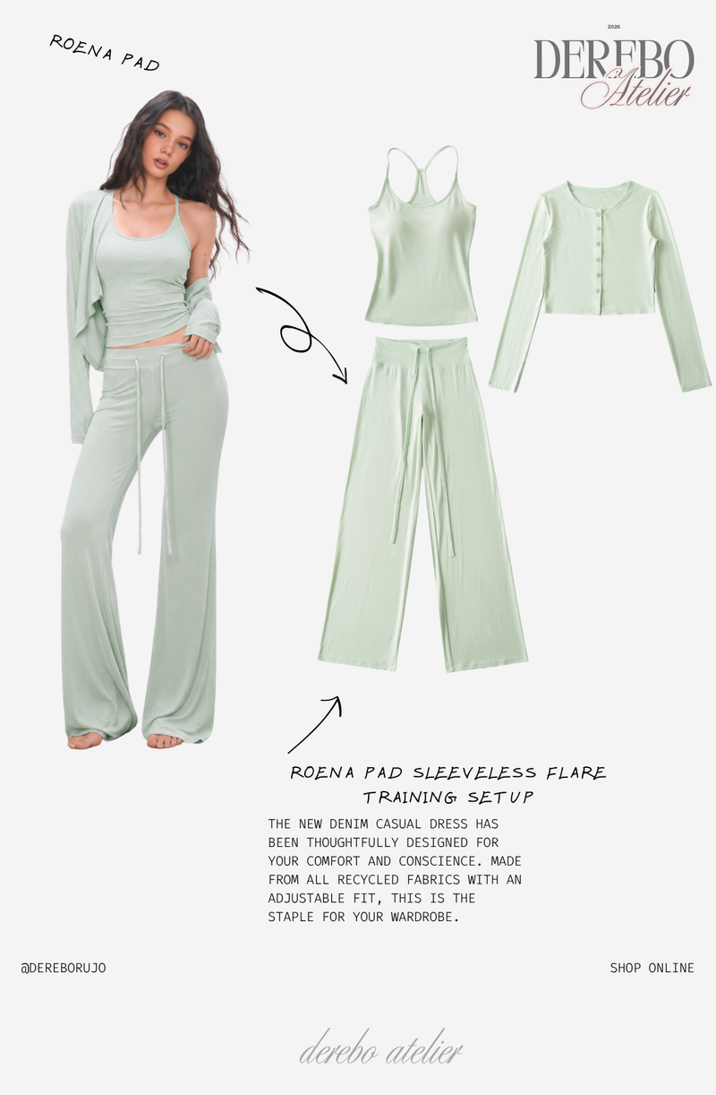 Roena pad sleeveless flare training set-up (pants long)