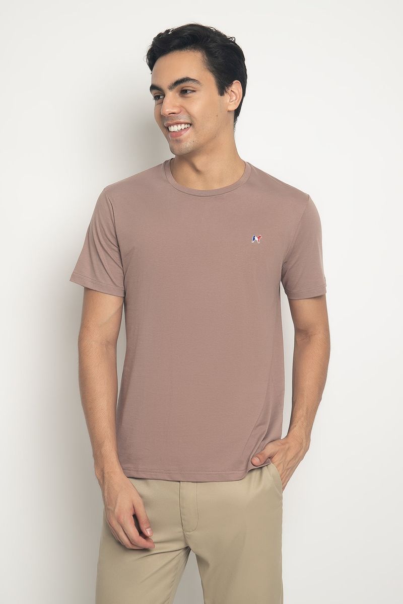 MON AKITA - Florent T-shirt Dark Brown
