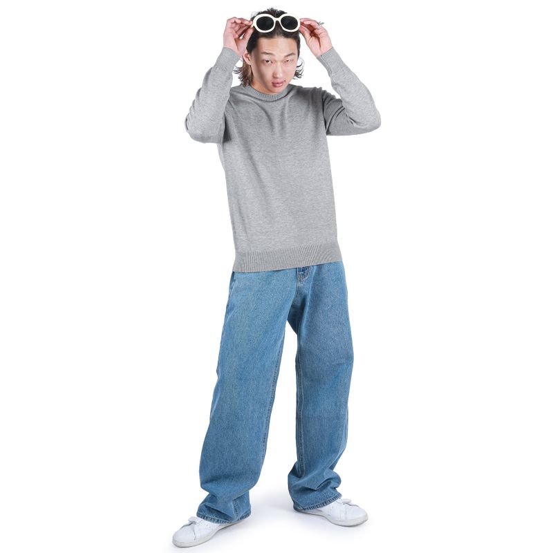 SOFT CREW NECK KNIT GRAY