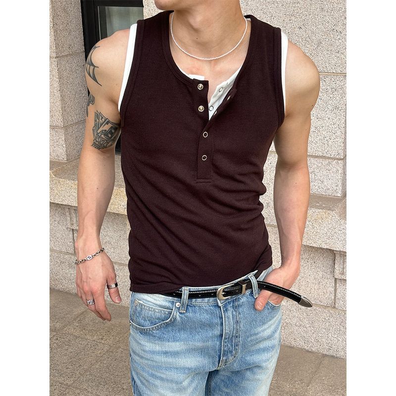 LAURANT（ロラン）の「[BASIC ITEM] Henry neck botton sleeveless(3color)（Tops）」