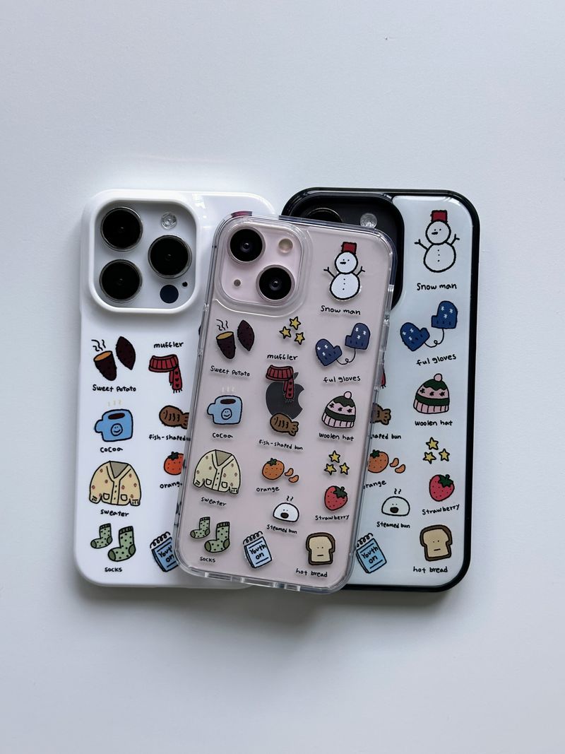 winter doodle case (epoxy)