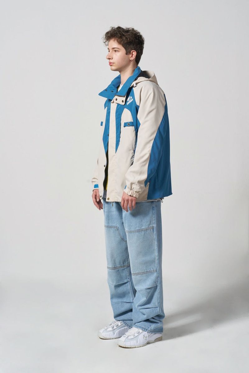 Oversize Color toning Windbreaker - BLUE