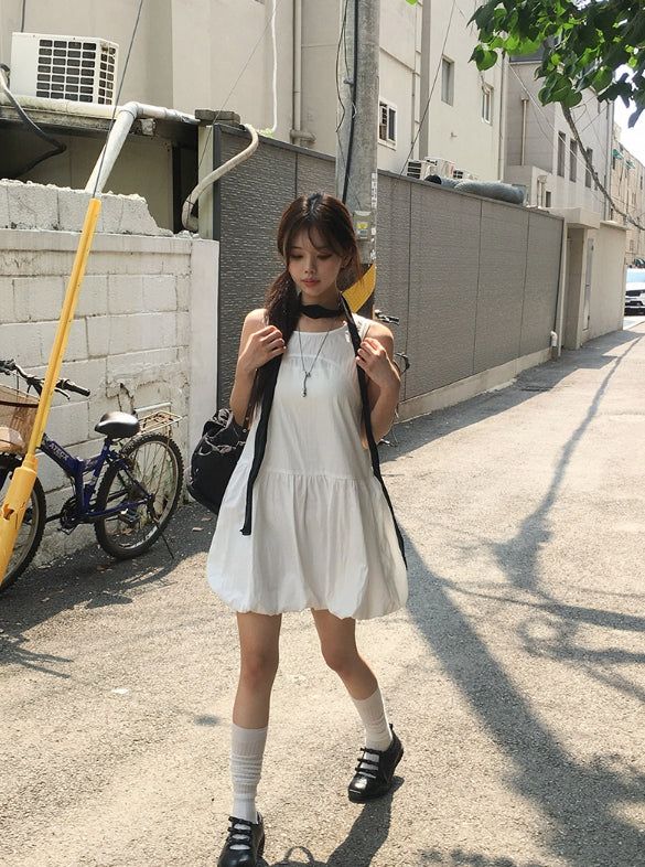 anyonemore(エニーワンモアー)の「Soi Nylon Balloon Sleeveless Mini One Piece(Dresses)」