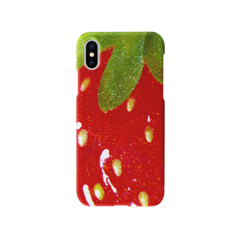 DANCE（ダンス）の「(glossy hard) Sparkling Strawberry phone case - Red（Smartphone Accessories）」