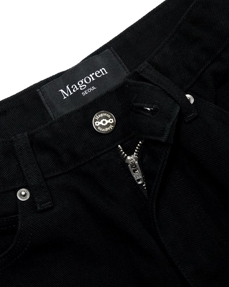 Metal Triclipse Regular Fit Bootcut Cotton Pants Black