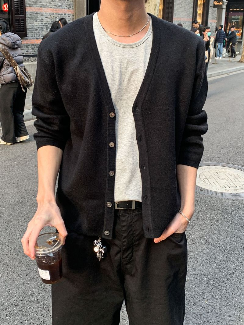 [Premium] Clean Wool Knit Cardigan