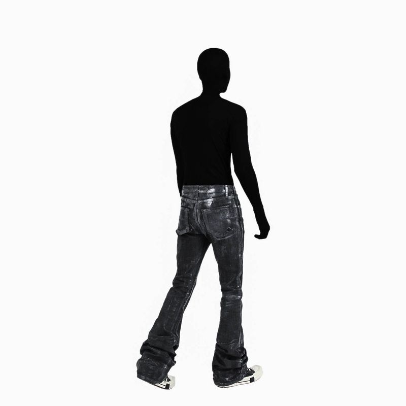 LE - B001 ワックスコーティングフレアデニムパンツ - LEEHYUNPROJECT