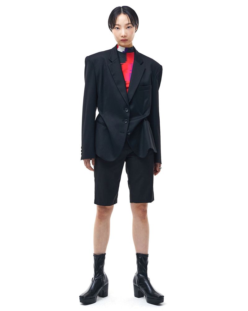 DOZI - Pinched Oversize Tailored Jacket _ BLACK