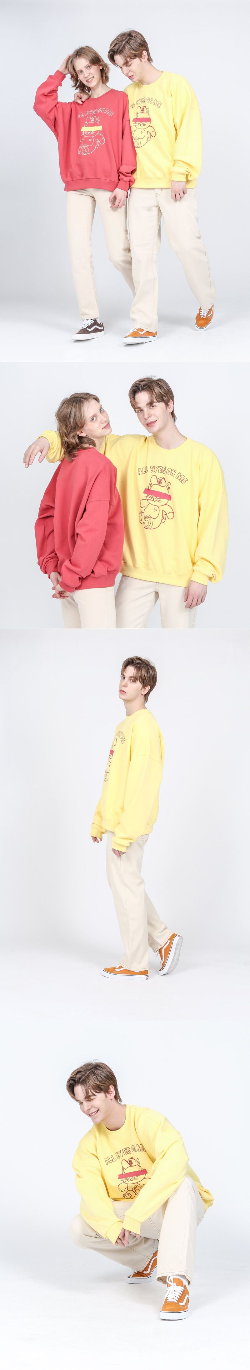 スウェットシャツ / All eyes on me sweatshirt - PINK