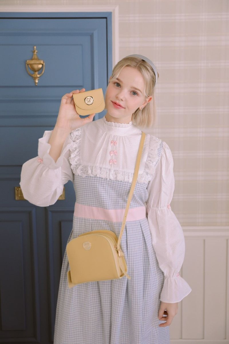 Half Moon Cow Leather Cross Bag ( Butter )