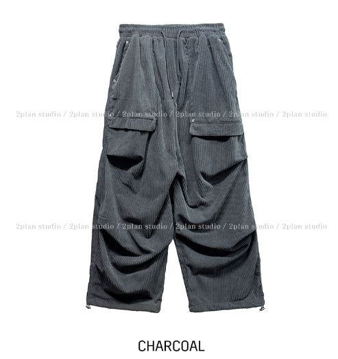 Melty Rivet Corduroy Wide Pants