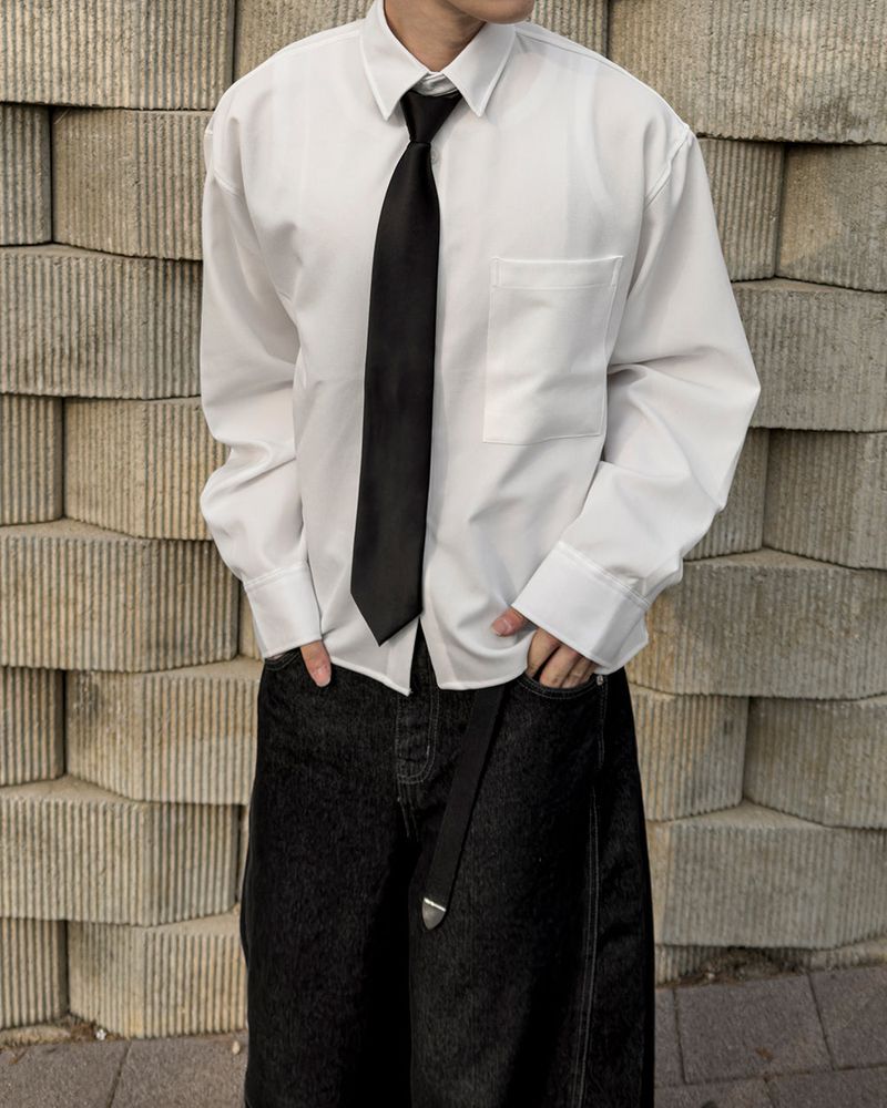 Aon Basic Cropped Shirt