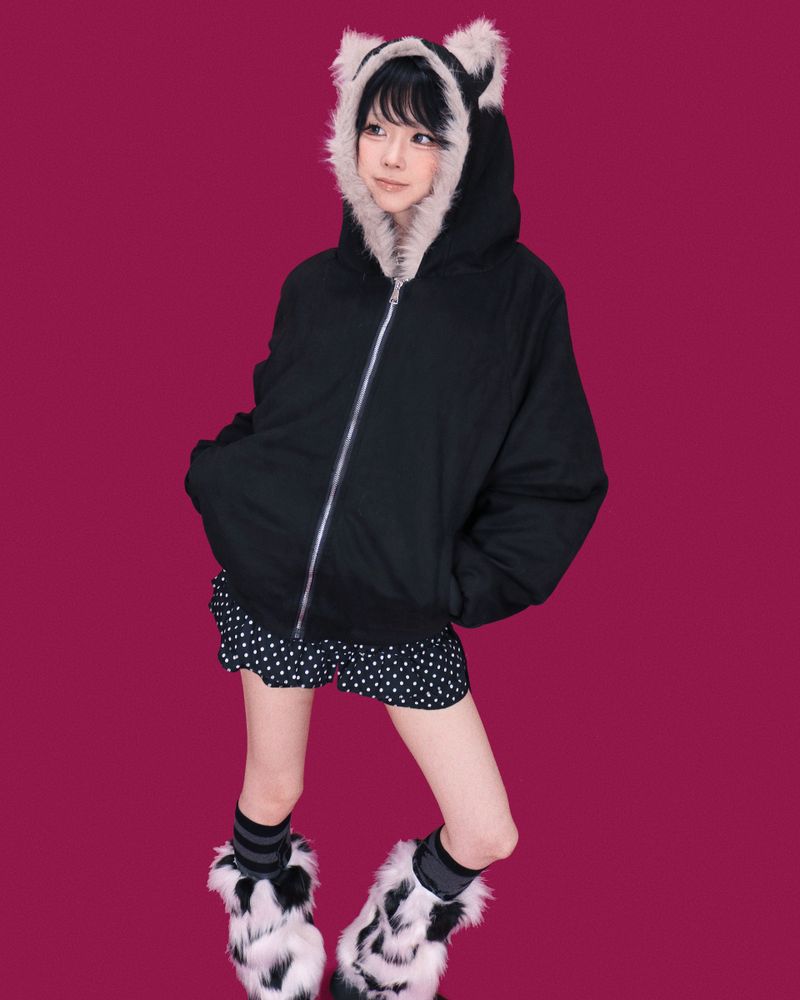 black fox hood jumper (누빔)