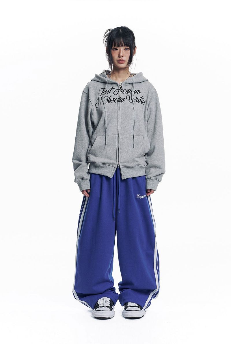 Star Piping Track Balloon Sweat Pants - Blue