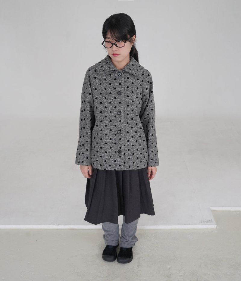 [fiebre] DOT WOOL SHORT COAT