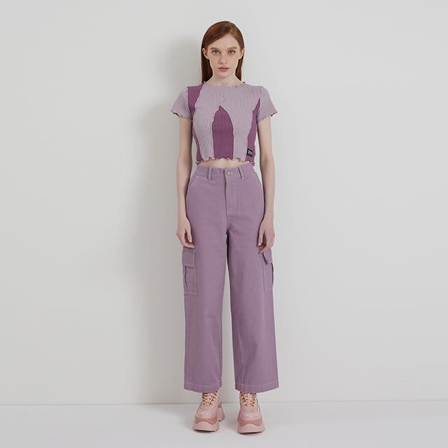 PURPLE COLOR CARGO PANTS