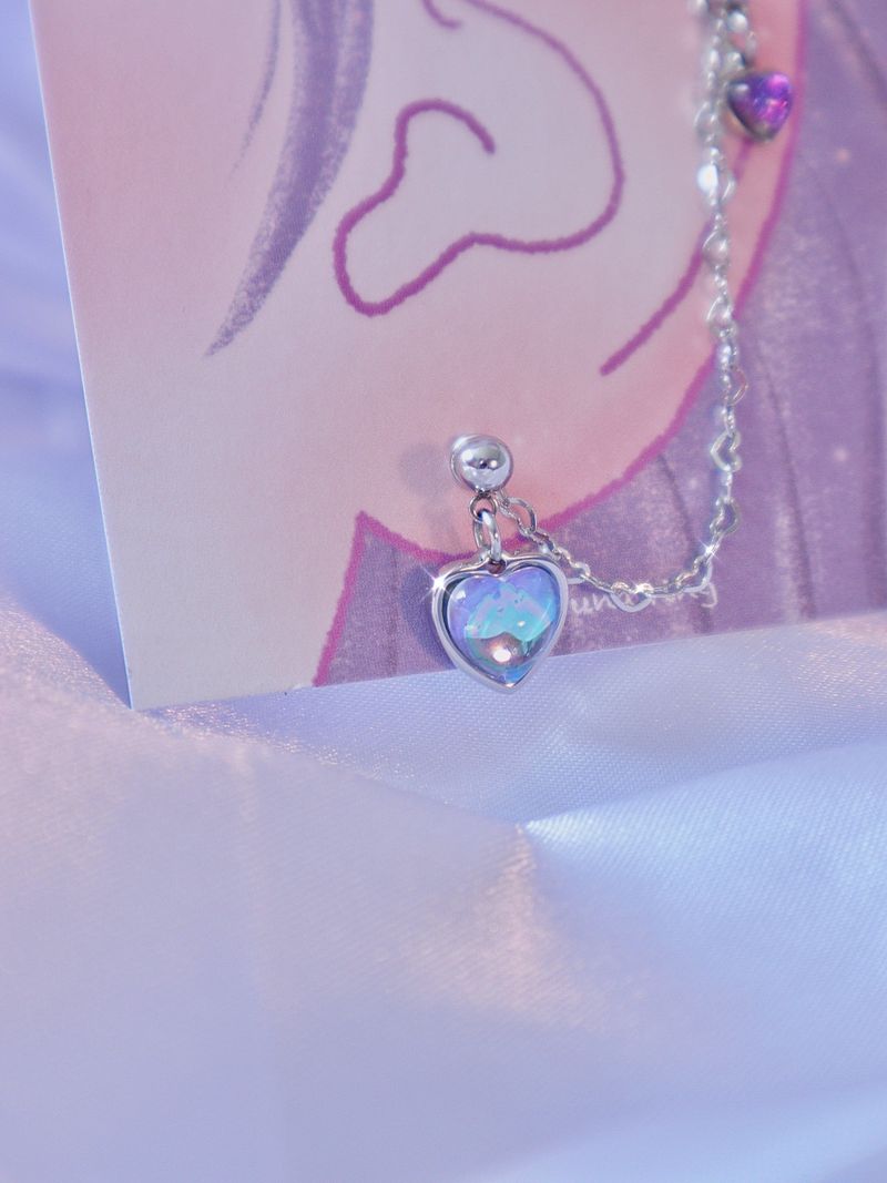 heart chain piercing