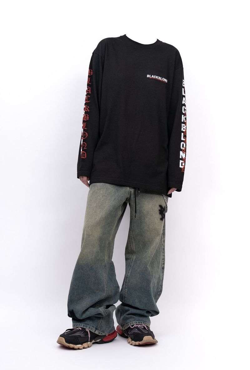 BBD Overlap Logo Long T-Shirt (Black)