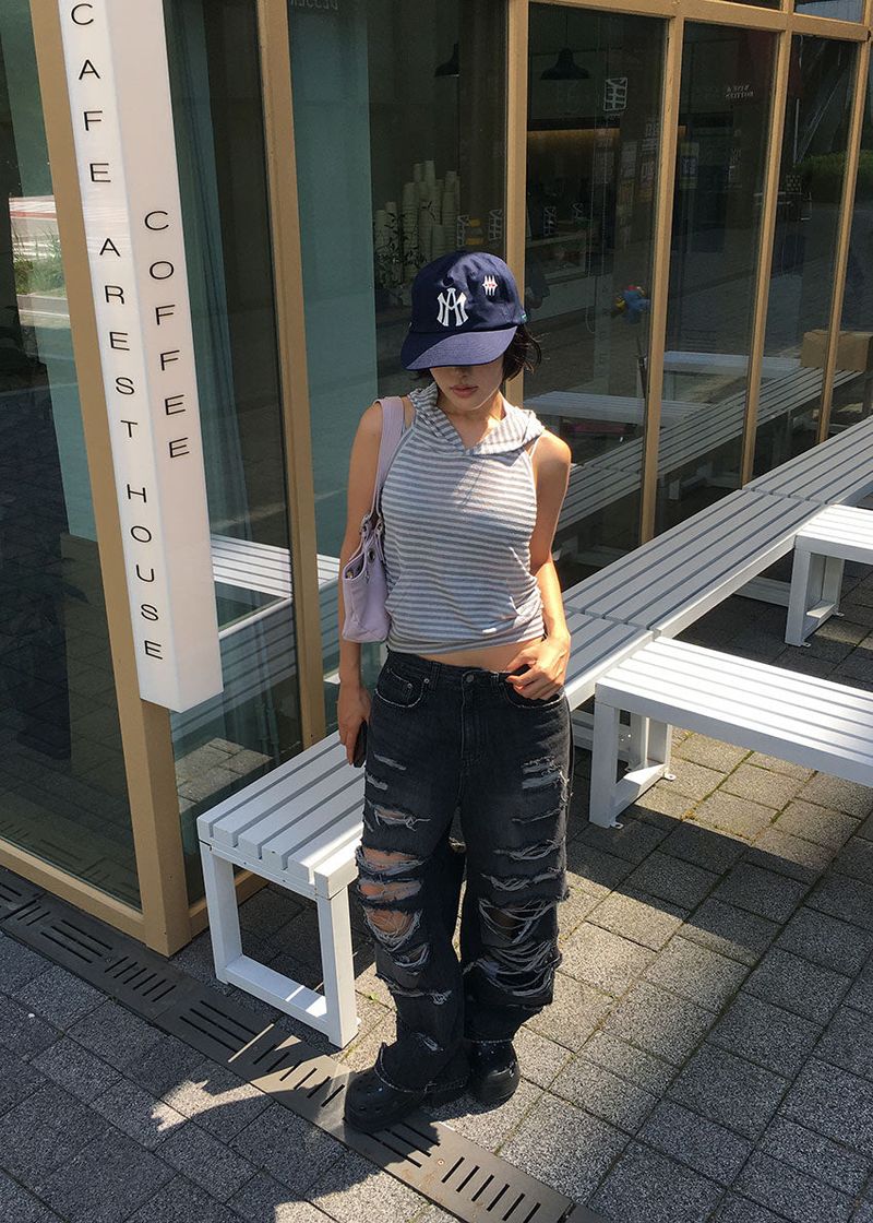 DAMAGE VINTAGE DENIM PANTS